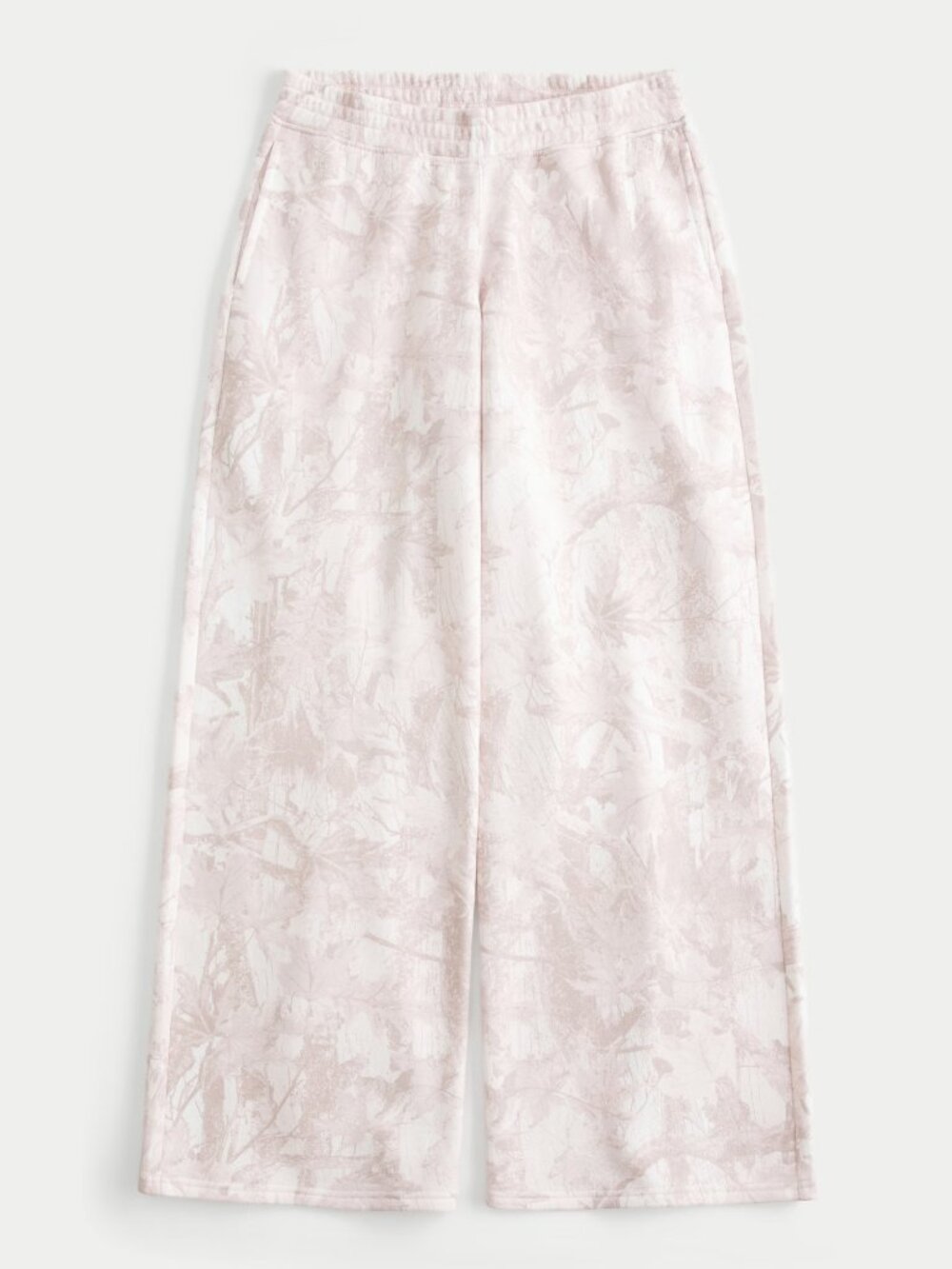 Hollister Logo Graphic Pink Camo Wide-Leg Sweatpants XS